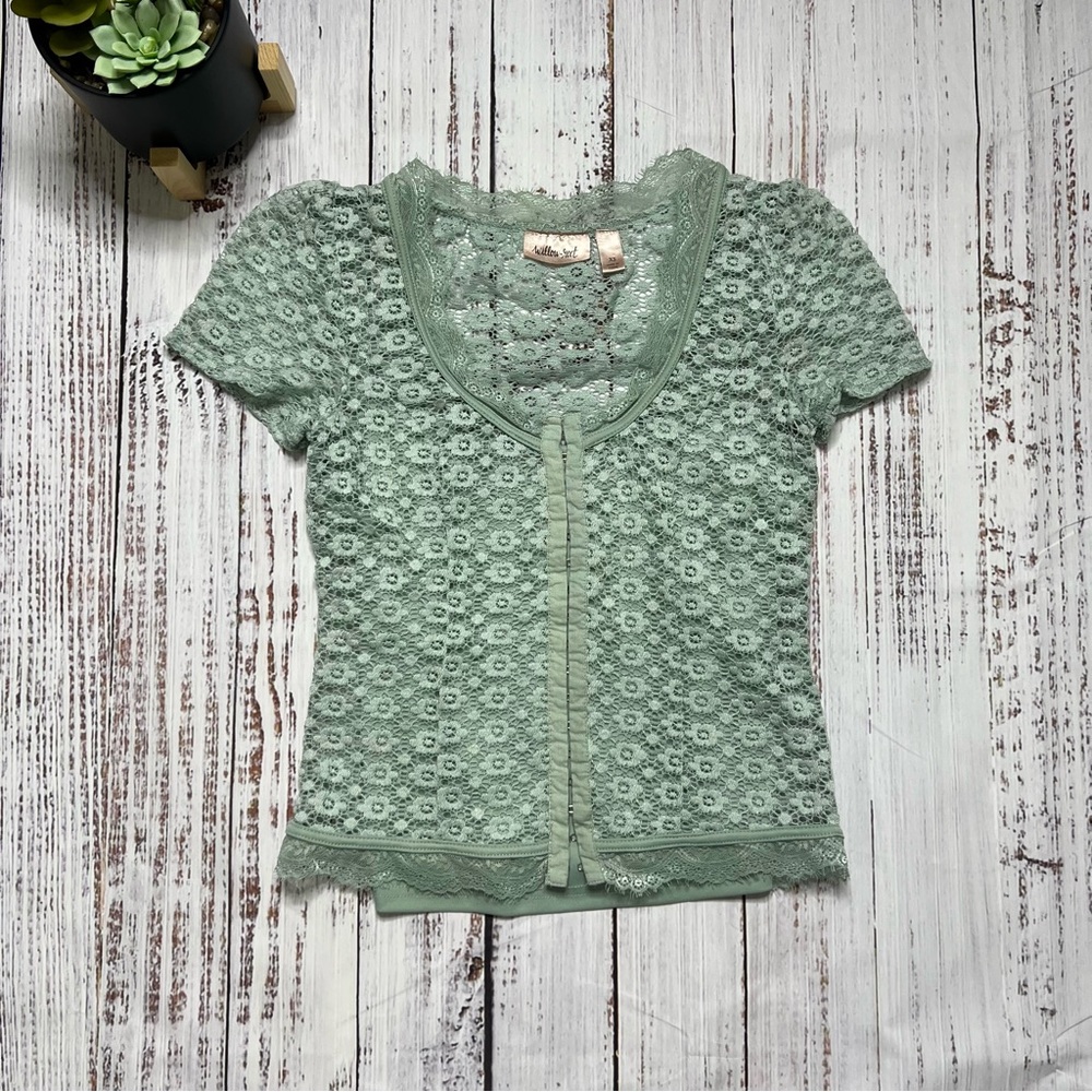 WILLOW-ROOT lace two piece top